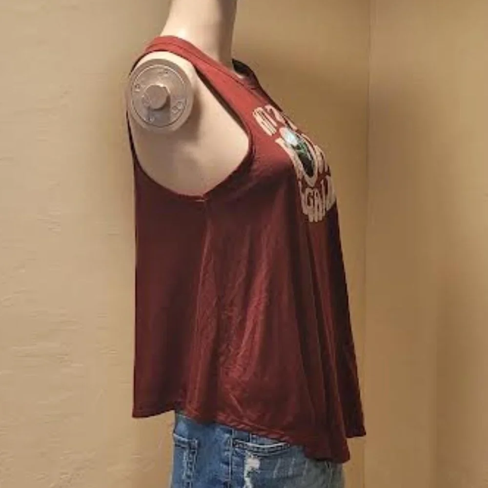 NWT Modern Lux Hit The Road Again rust colored graphic tank - Size Small - Picture 2 of 8